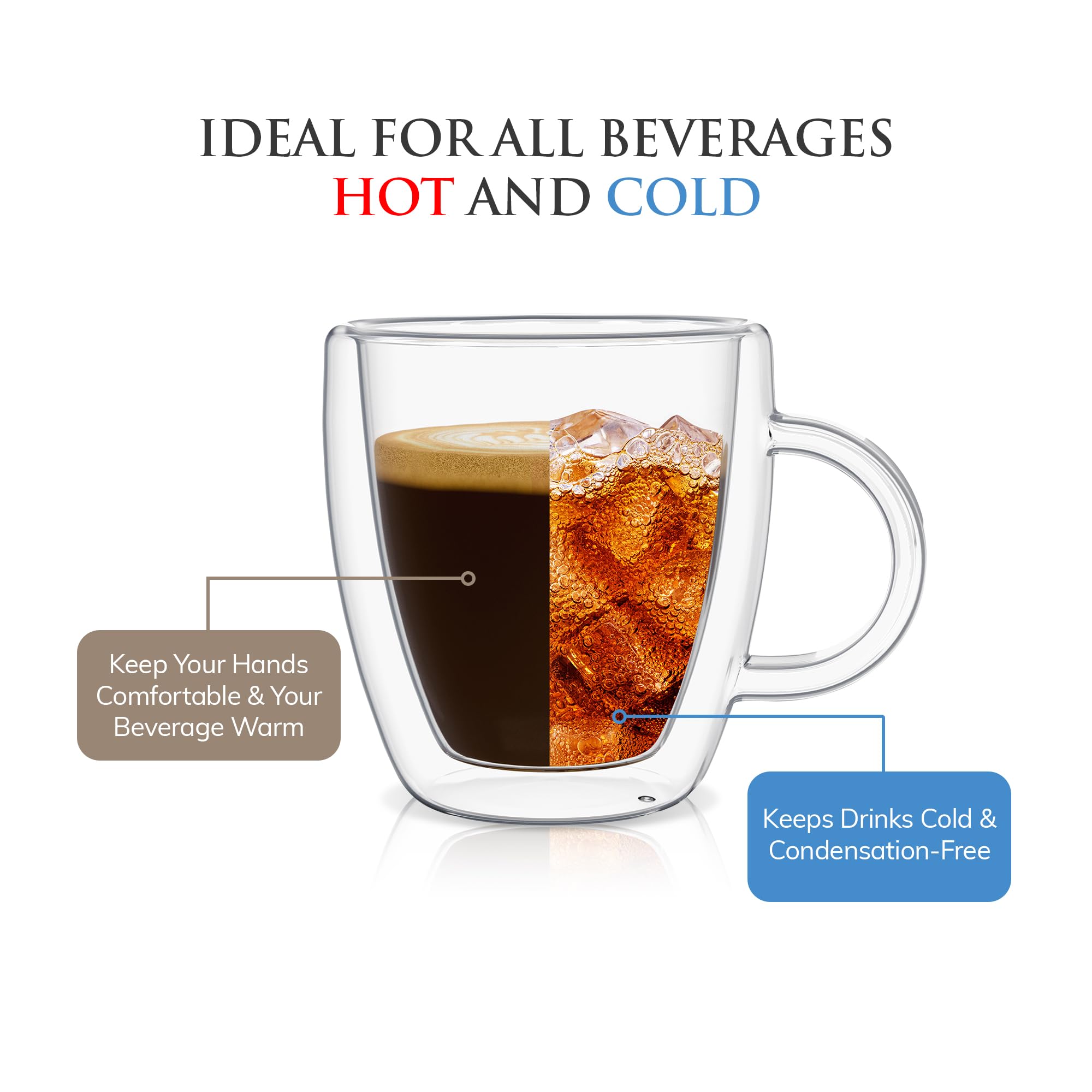 Mindful Design dishwasher-safe glass espresso mug for easy cleaning