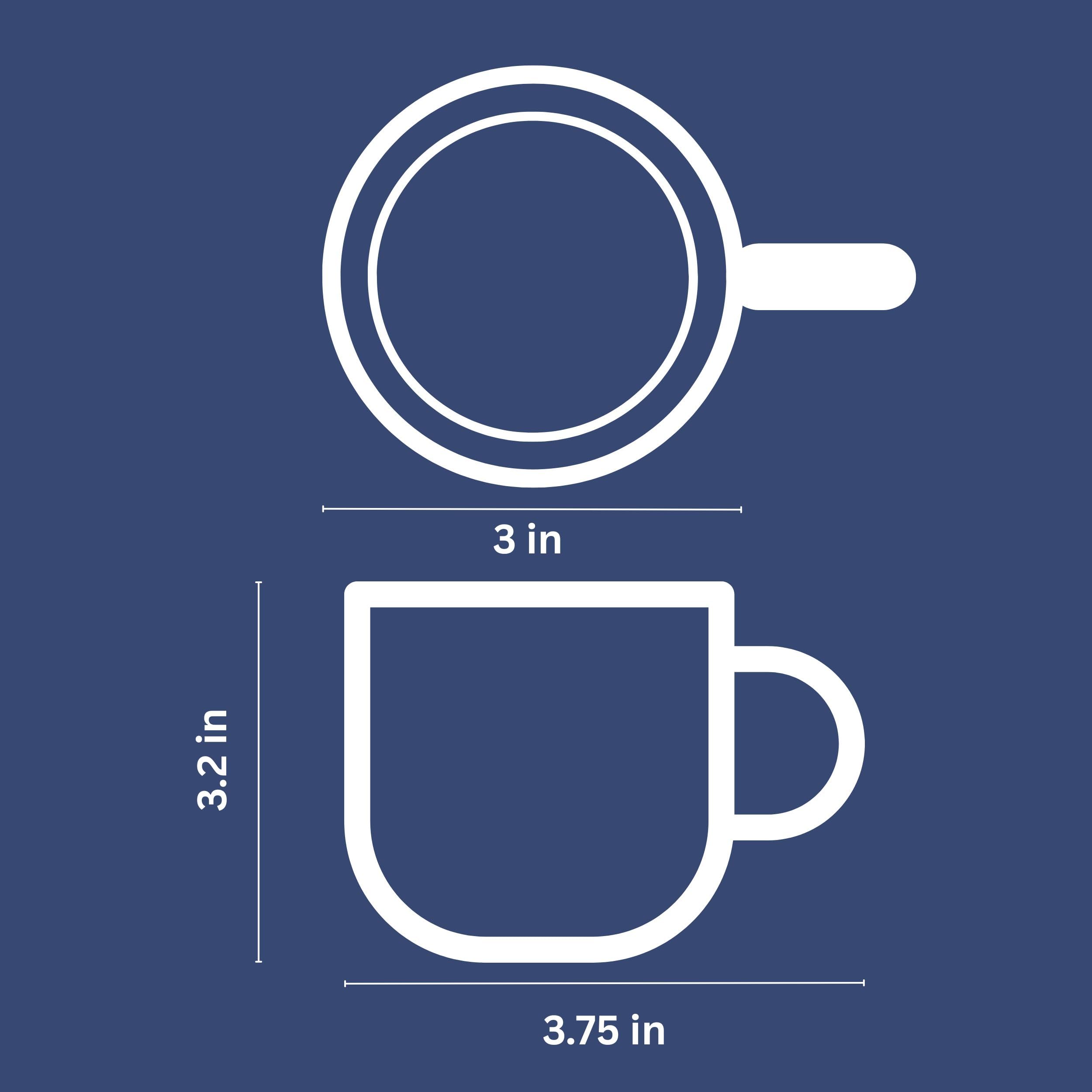 Mindful Design five-point-four-ounce capacity espresso mug for precise servings