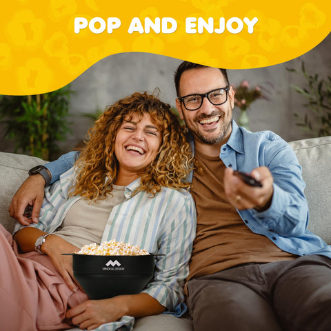 Mindful Design collapsible popcorn bowl fits compact kitchen spaces.
