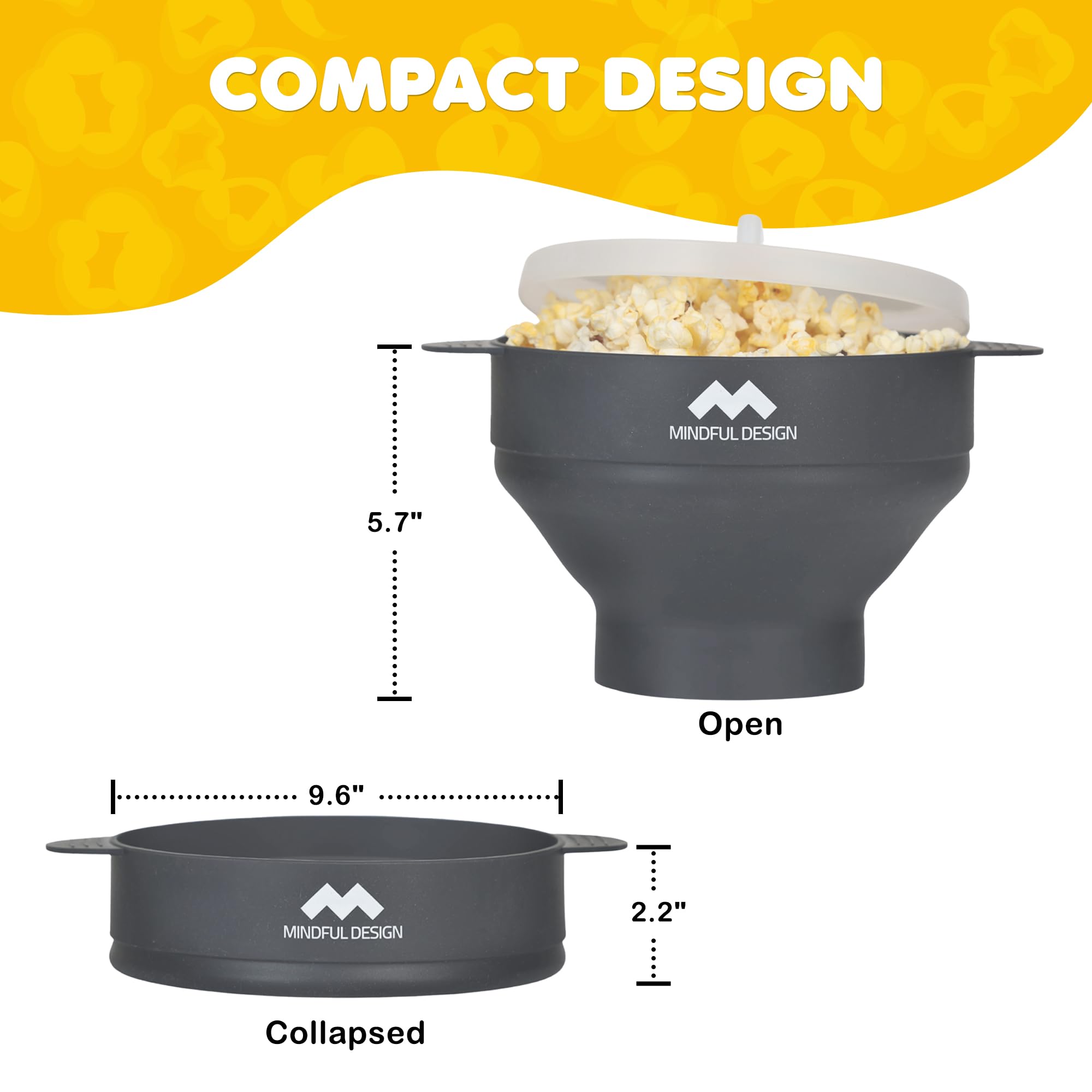 Mindful Design popcorn bowl kernels ready for toxin-free snacking