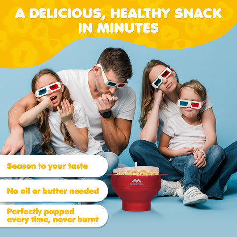 Mindful Design popcorn popper lid enables steam control for even kernels.