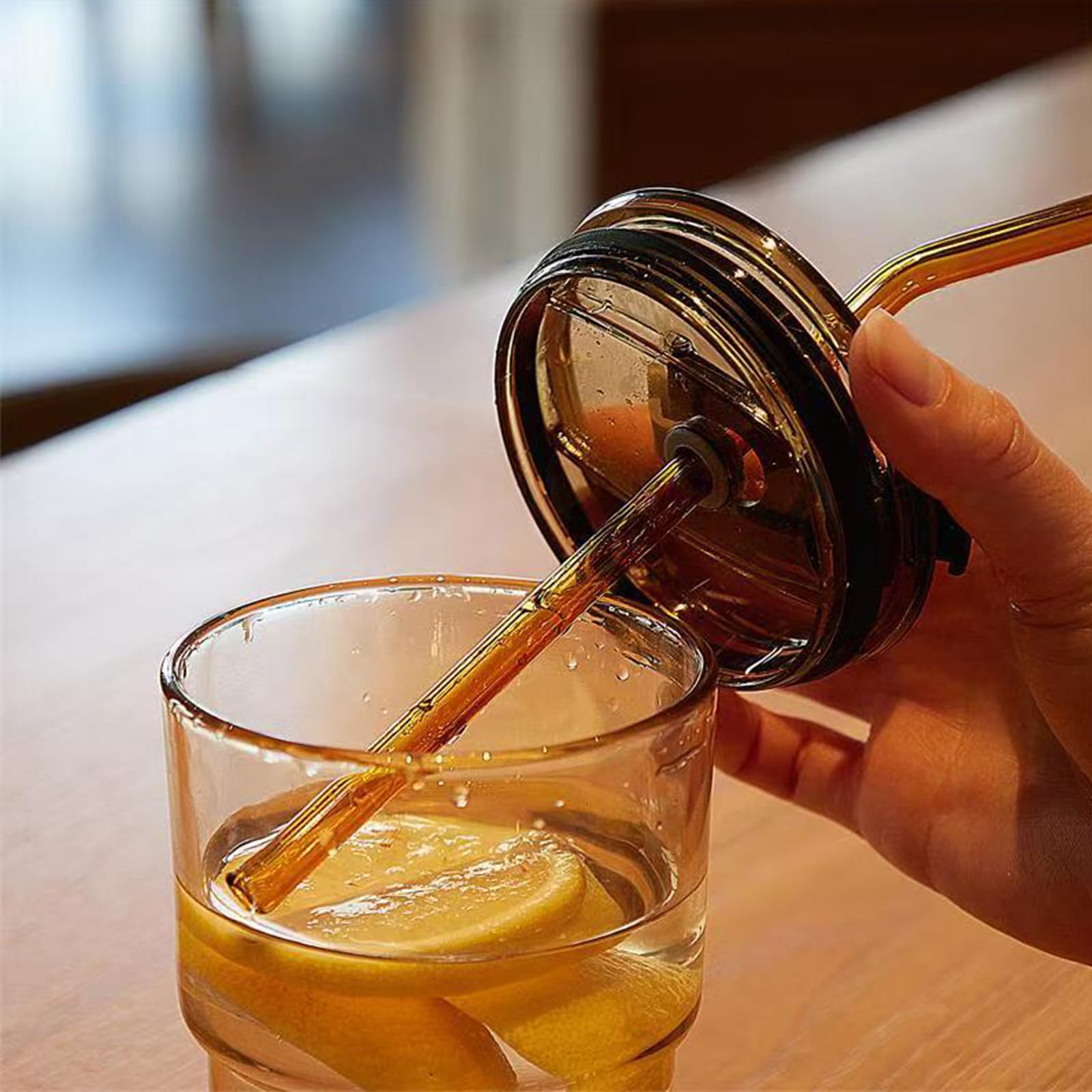 MINGHYZYA amber 2-pack wide mouth for easy cleaning and refilling.
