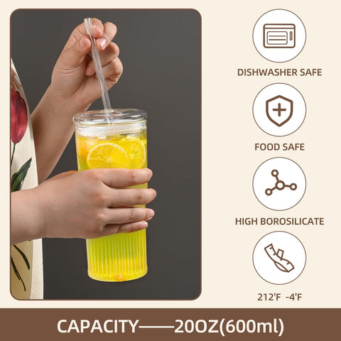 MINGHYZYA high borosilicate durability withstands hot and cold beverages.