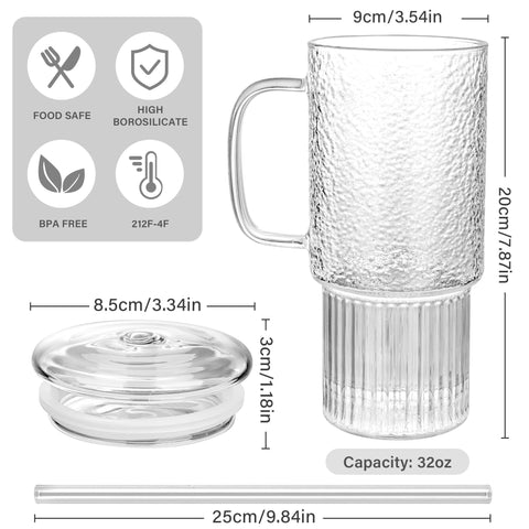 MINGHYZYA lightweight borosilicate glass withstands hot and cold drinks.