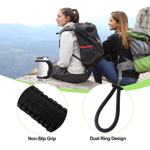 MingQiEven paracord handle with dual-ring stability for rugged outdoor use.