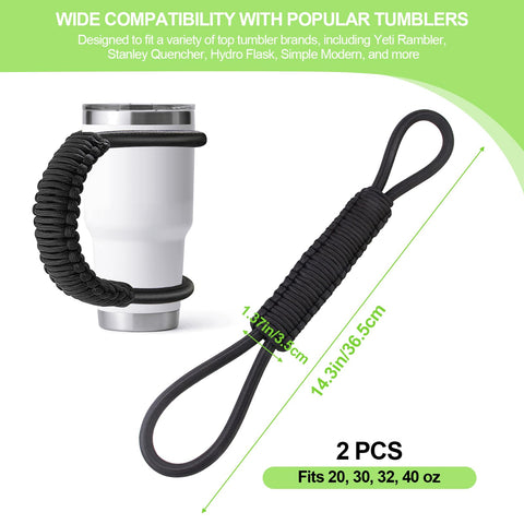 MingQiEven paracord handle durable non-slip grip ideal for hiking and camping.