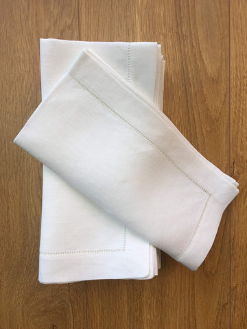 Minhcraft napkins embroidery-ready, inviting personalized monogramming