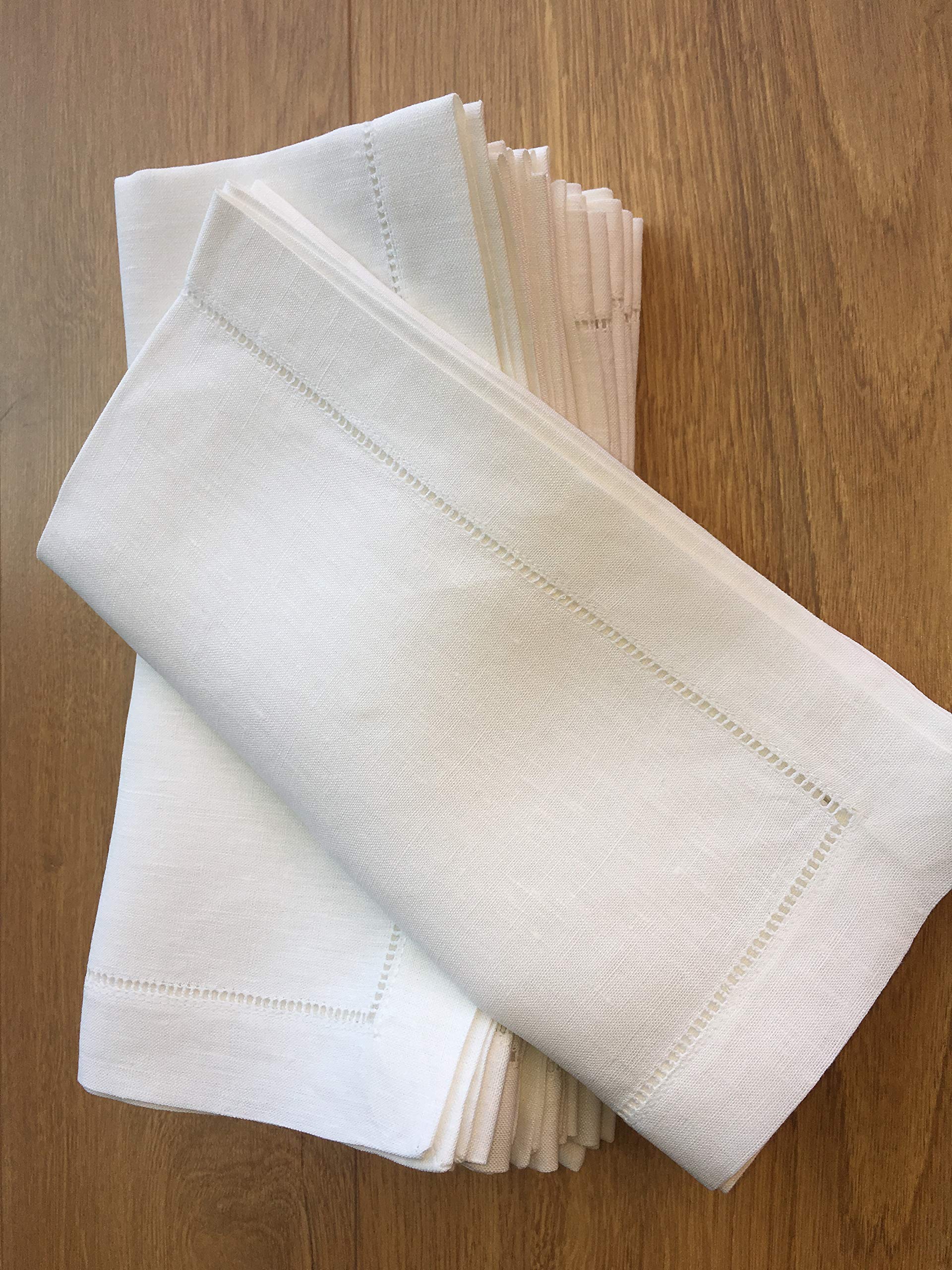 Minhcraft napkins with ladder hemstitch corners for refined detail