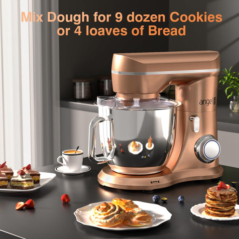 Mini Angel stand mixer anti-slip feet keep it steady on the counter