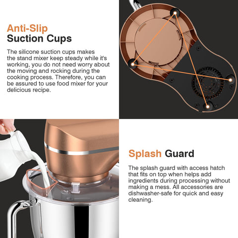 Mini Angel stand mixer flat beater for even batter mixing