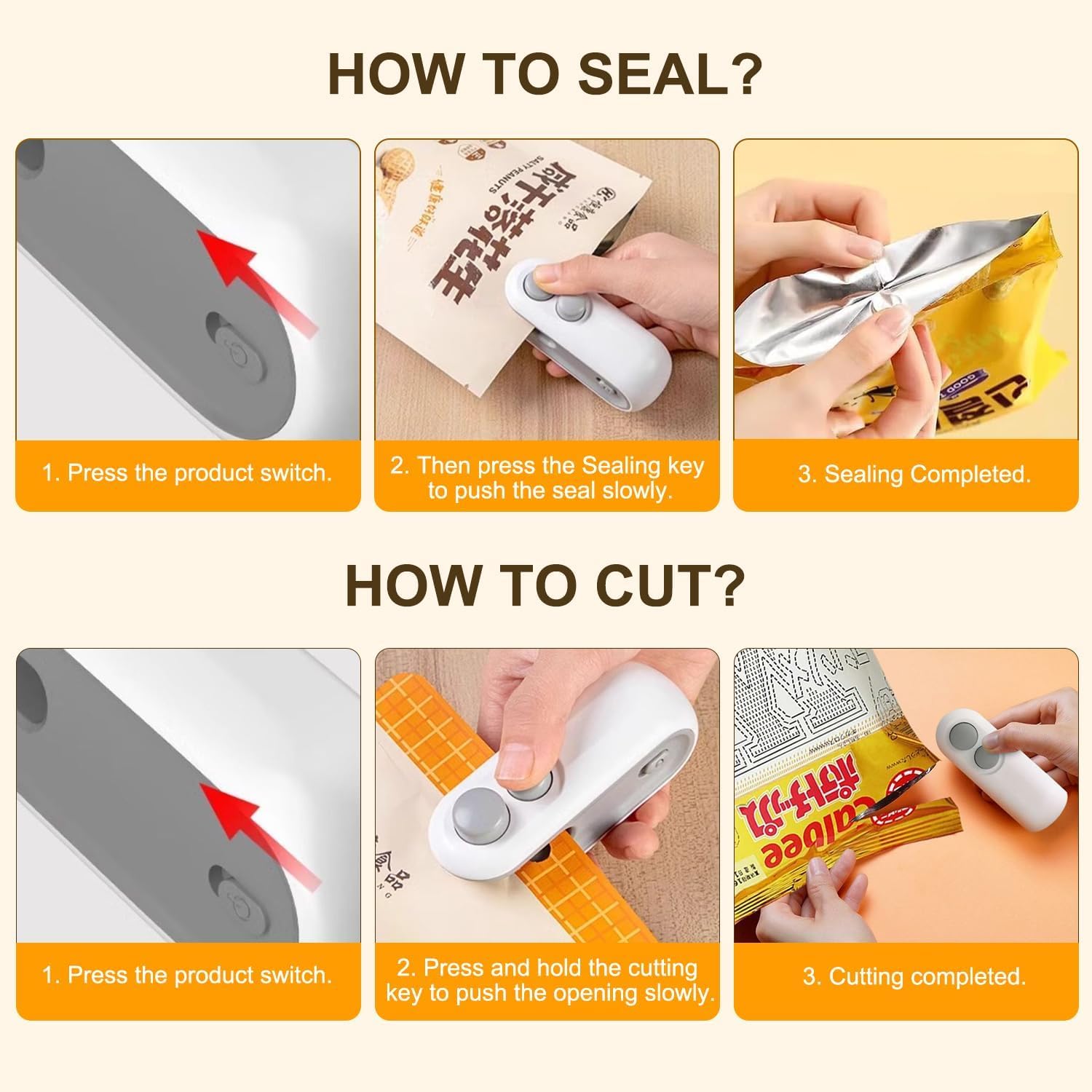 Portable sealing tool for picnics and camping trips