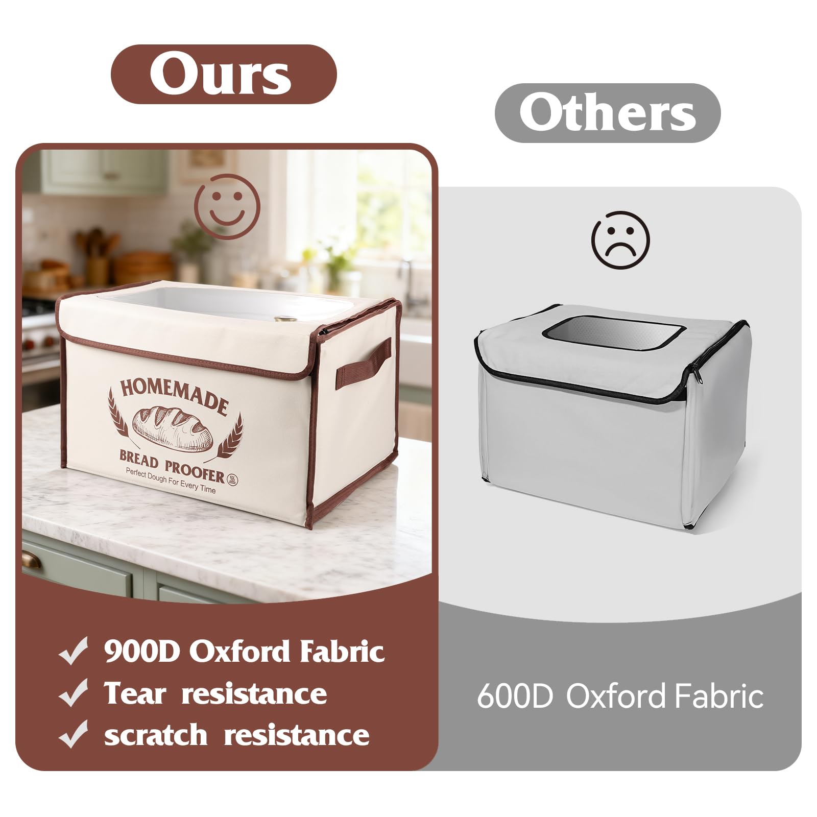 MINO ANT bread proofing box interior dimensions fit large batches and multi-dough proofing