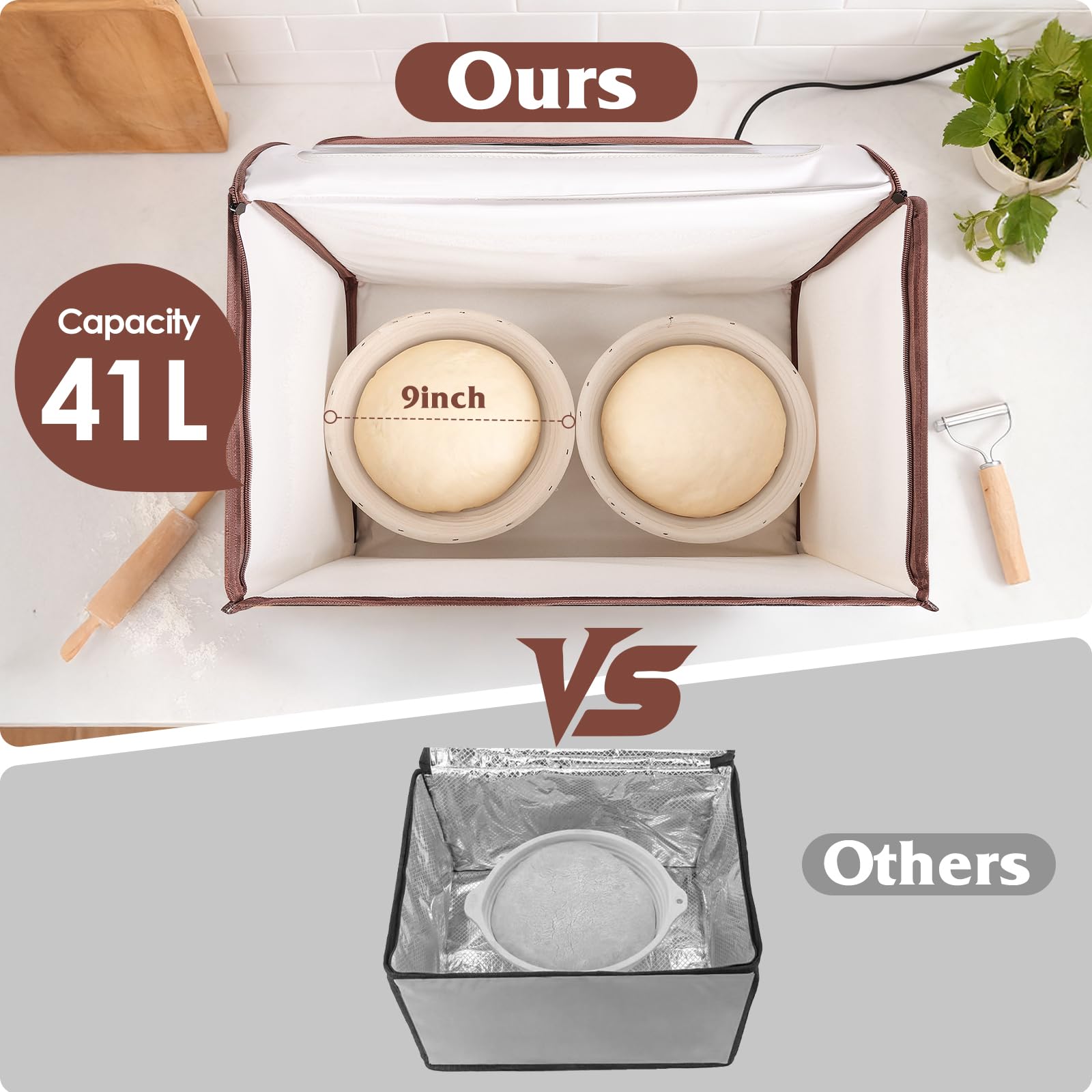MINO ANT bread proofing box temperature control 50-130°F supports precise proofing