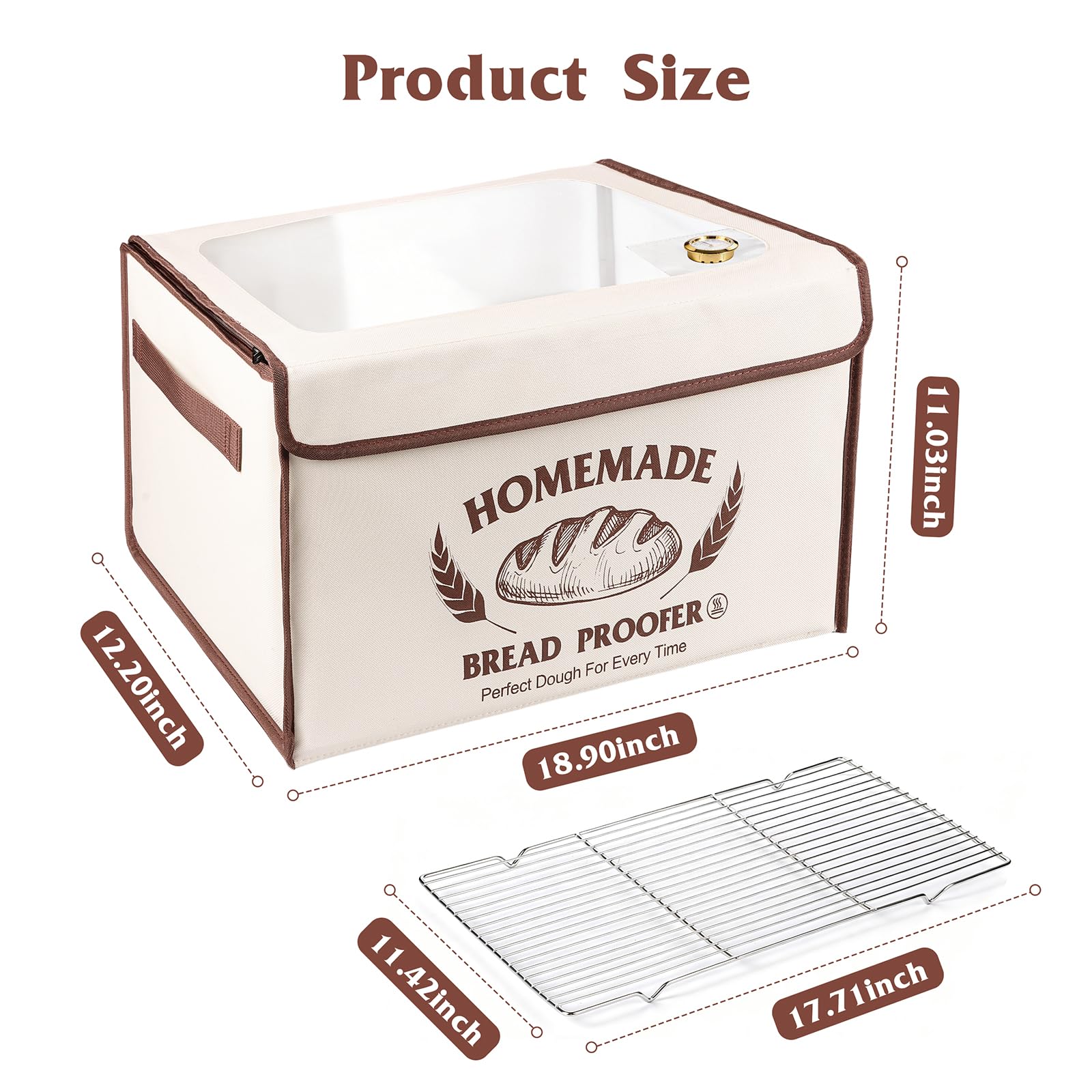 MINO ANT bread proofing box three zone heating ensures even warmth for dough