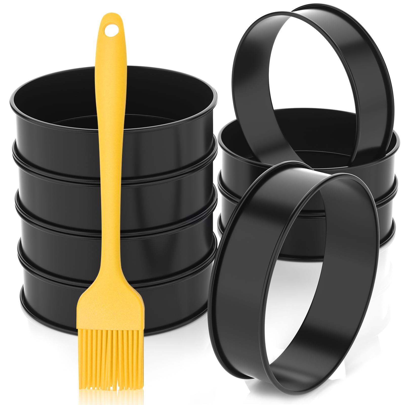 MINO ANT crumpet rings, 4-inch diameter, ideal for evenly cooking English muffins
