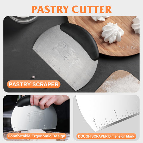 MINO ANT round dough cutter with laser markings for precise cuts