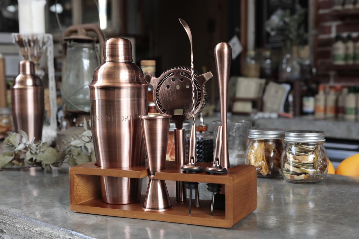 Mint and Mortar copper finish barware adds stylish flair