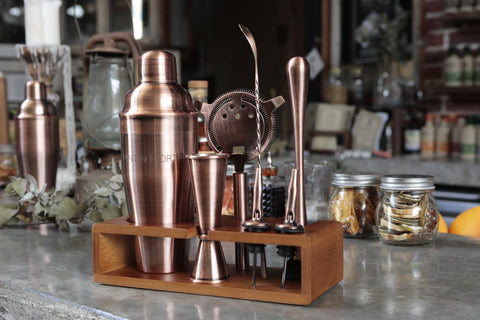 Mint and Mortar copper finish barware adds stylish flair