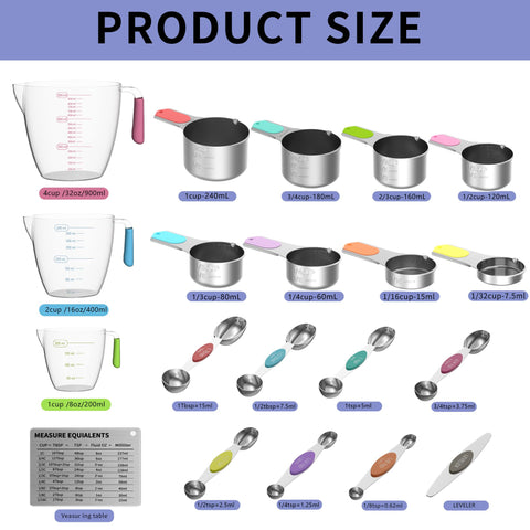 Minteem spoons with engraved scales for precise measurements and consistent results