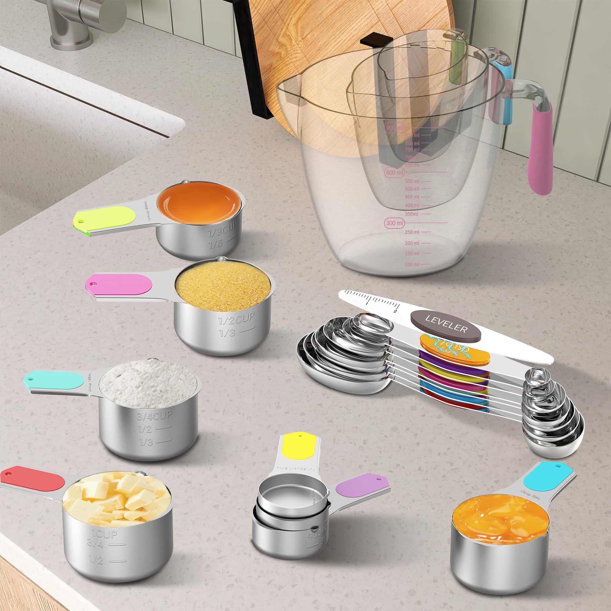 Minteem space-saving magnetic design keeps utensils organized and reachable