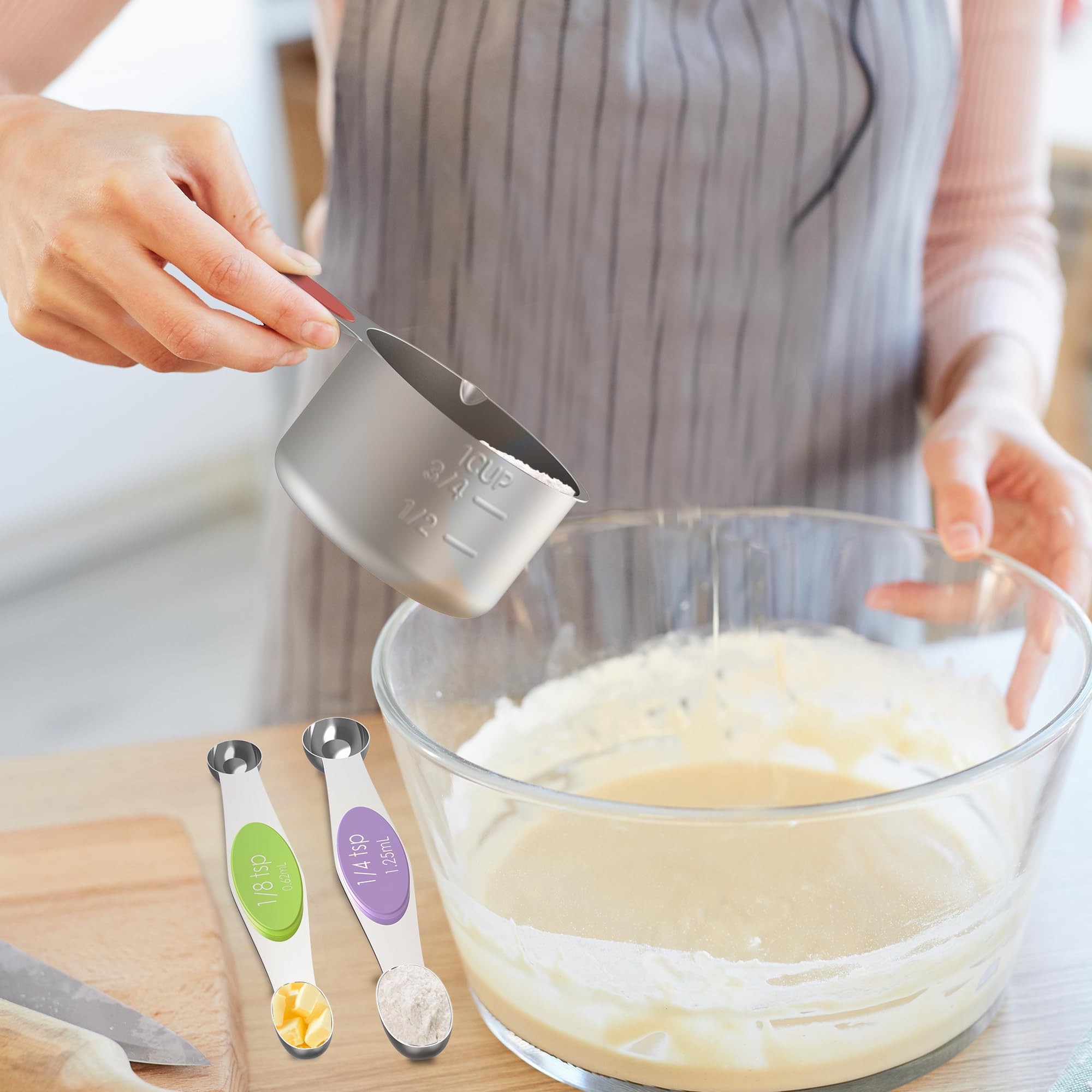 Minteem stainless steel cups and spoons deliver durability for everyday cooking