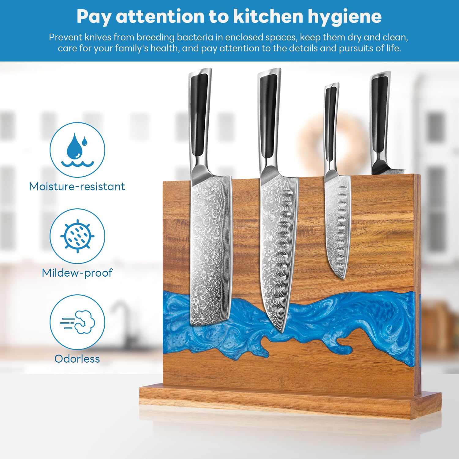 Minyuexia river-shaped resin design adds natural artistry to your countertop.