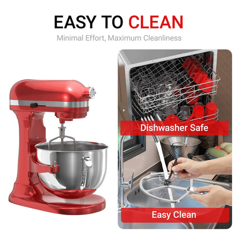 Miosruru 6qt dough hook handles heavy dough with steady mixing