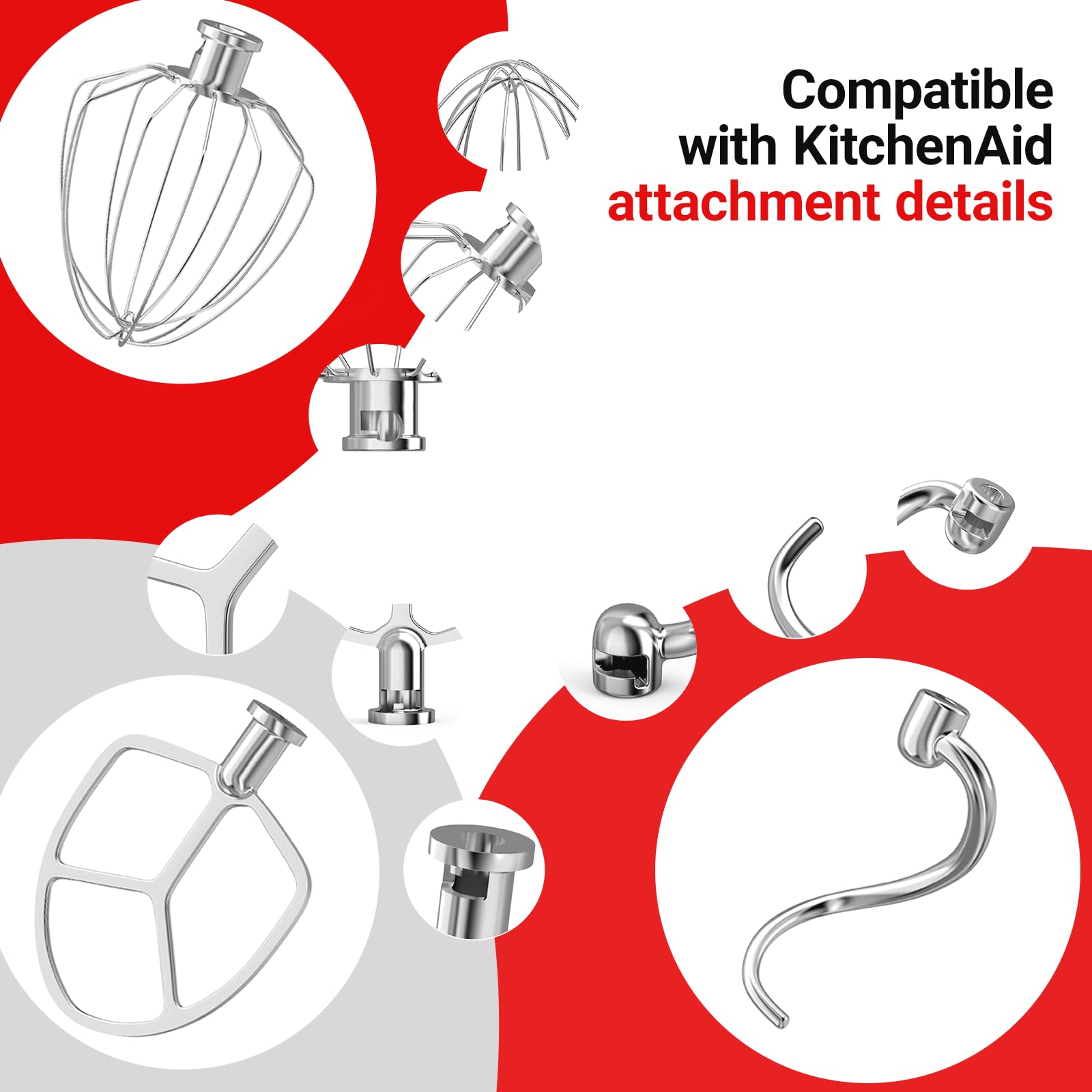 Miosruru compatible with KitchenAid 5-6 qt bowl-lift mixers for versatile upgrading