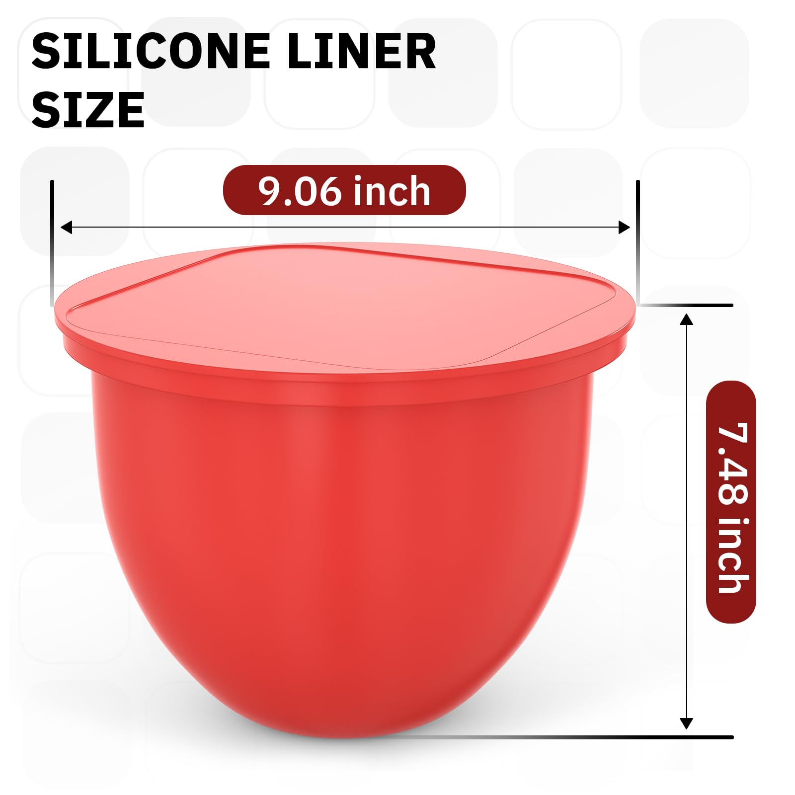 Miosruru silicone liner shown compatible with several KitchenAid models.