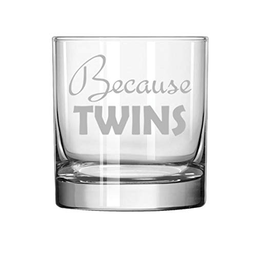 MIP Brand 11-oz rocks whiskey highball glass, ideal for twin-parent celebrations and everyday pours