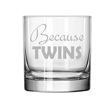 MIP Brand 11-oz rocks whiskey highball glass, ideal for twin-parent celebrations and everyday pours