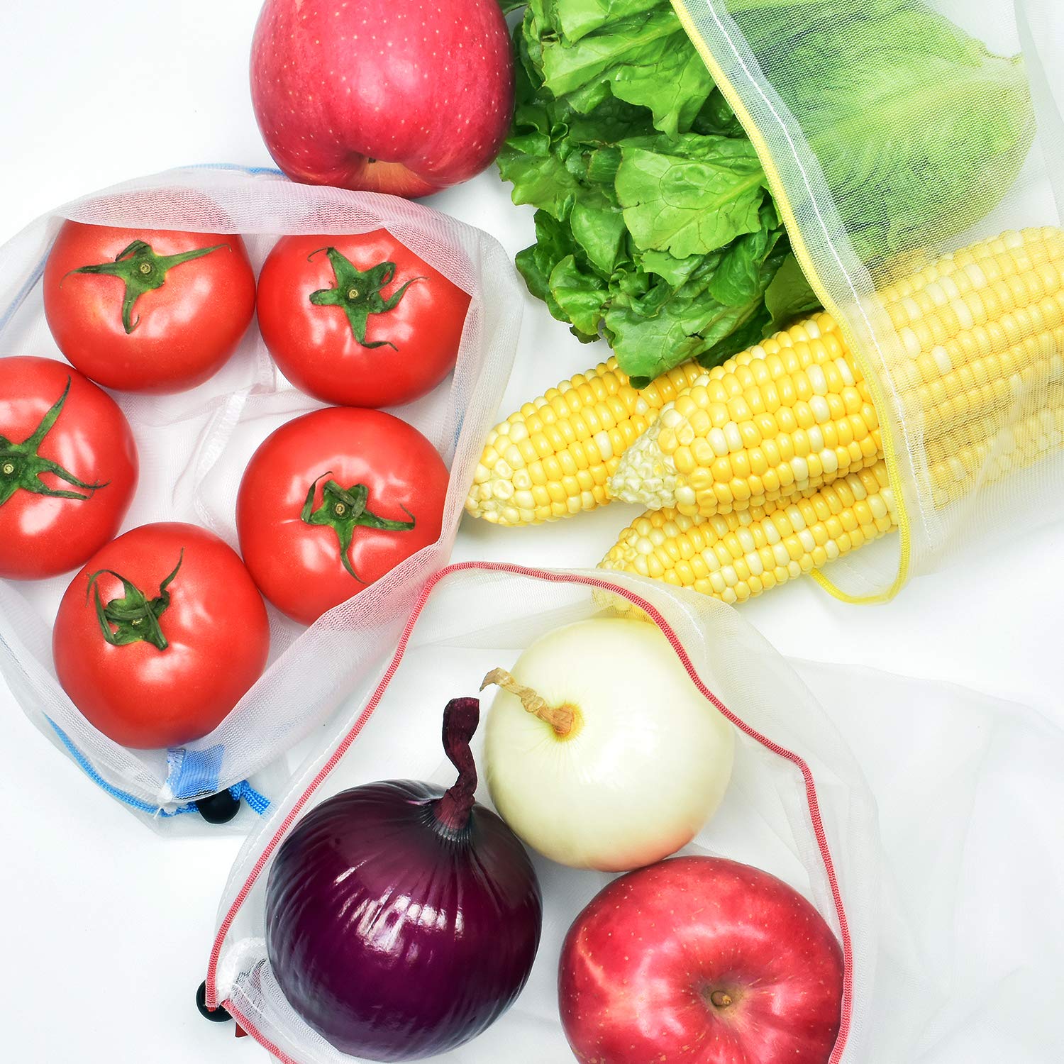 Mipruct mesh bags green small ideal for herbs, nuts, or snacks