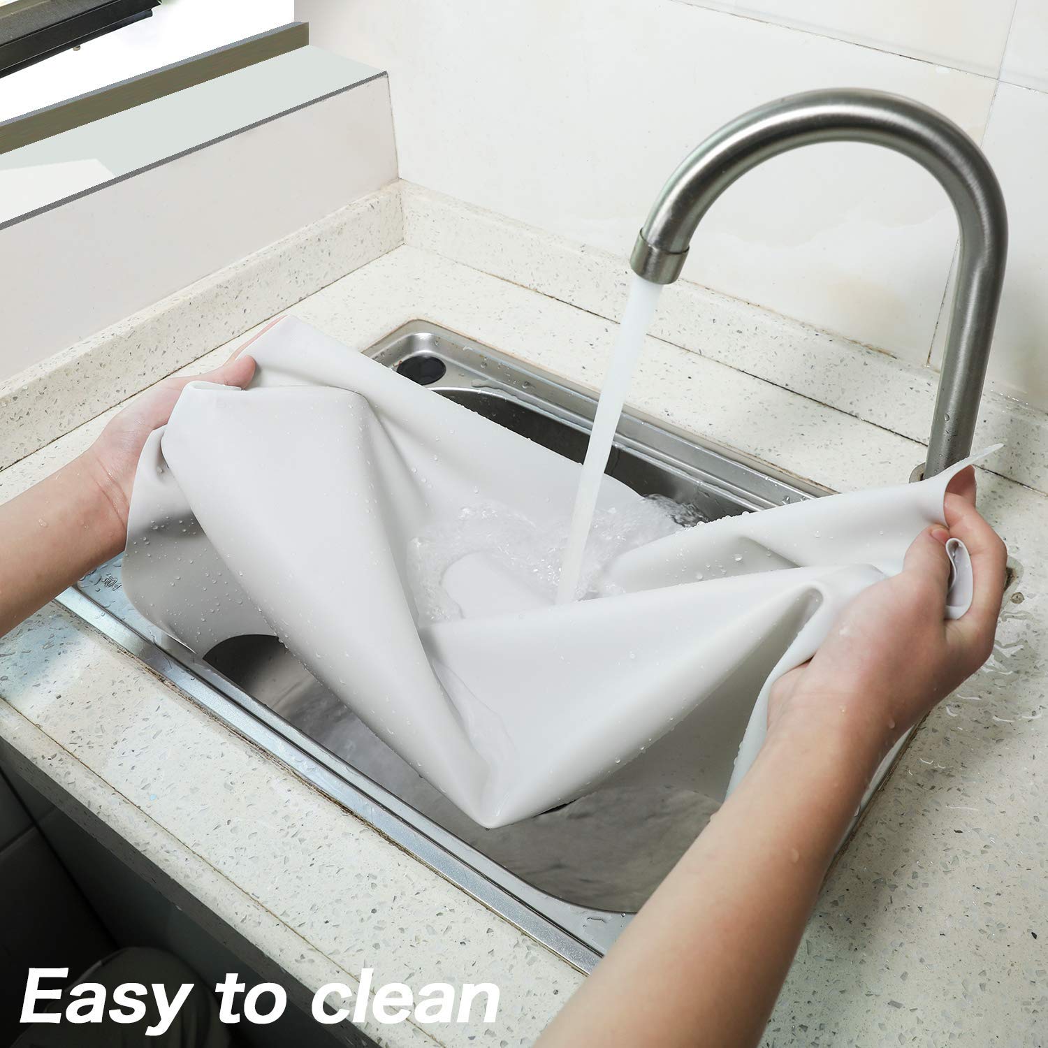 Miracle silicone mat easy clean after use in warm soapy water or dishwasher