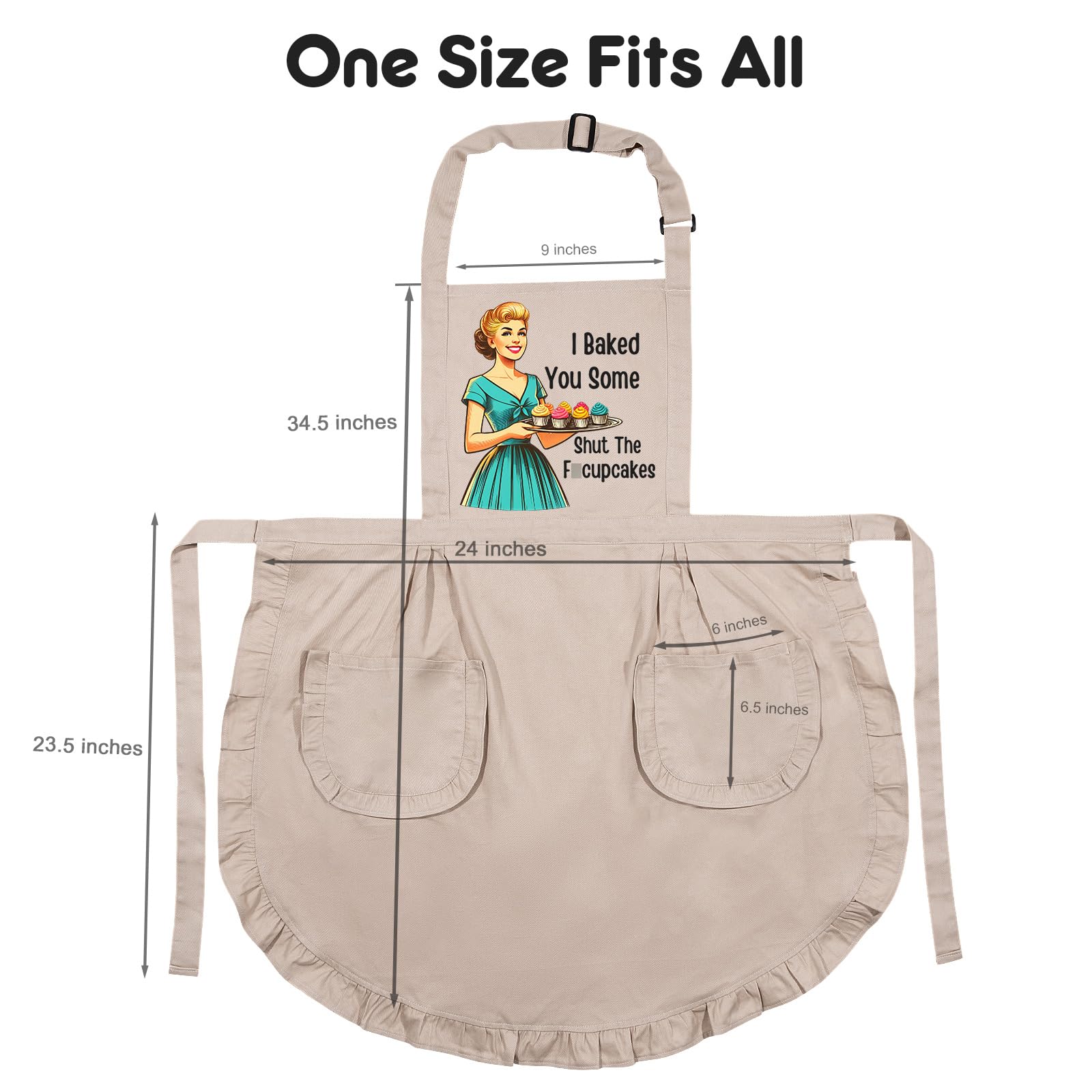 Miracu apron pockets provide deep storage for utensils and prep aids