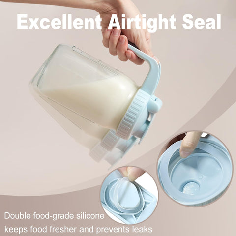 Miradexic breastmilk storage pitcher for safe handling
