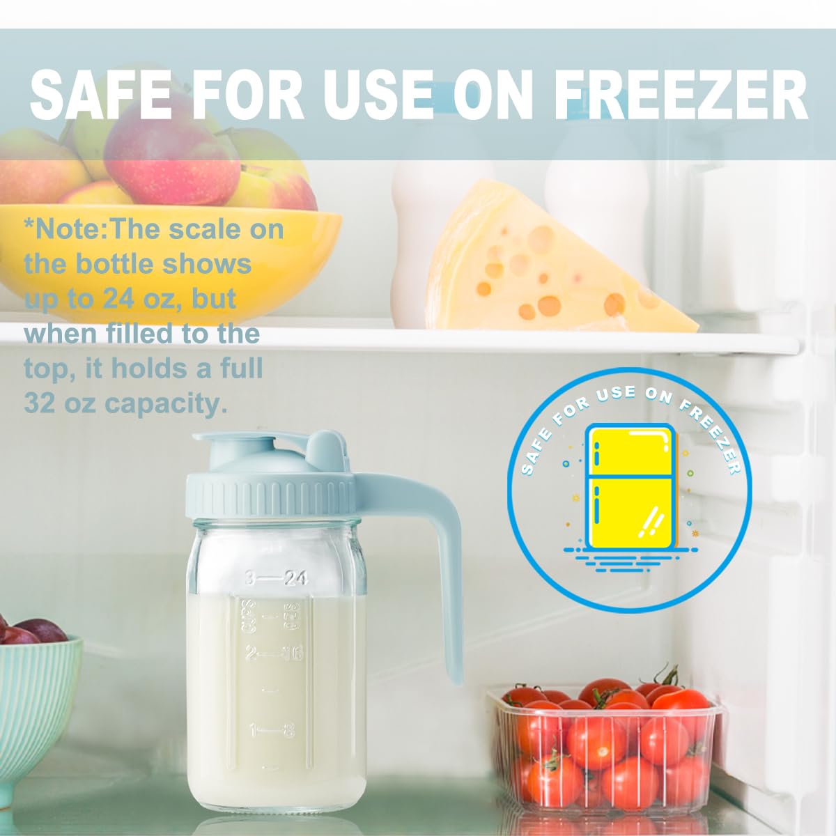 Miradexic ergonomic lid ensures secure grip and controlled pouring