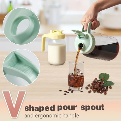Miradexic wide mouth lid anti-slip grip for secure pouring in wet conditions.