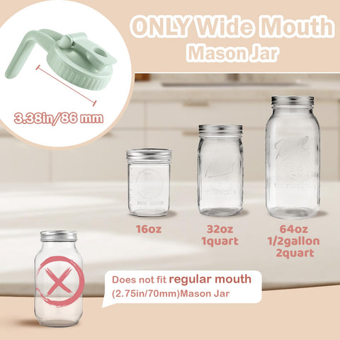 Miradexic wide mouth lid fits 86mm mason jars securely for a reliable seal.