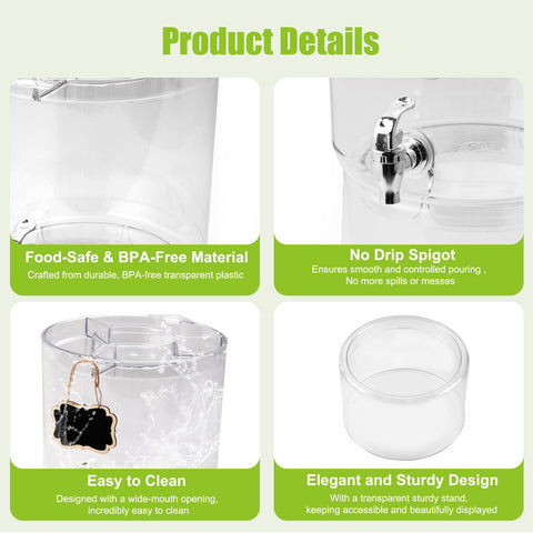MiraFure 2-pack beverage dispensers arranged for a ready-made party setup.