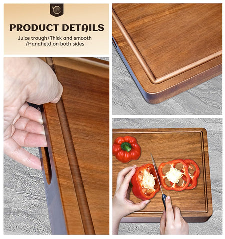Misawce acacia cutting board—knife-friendly surface helps keep edges sharp