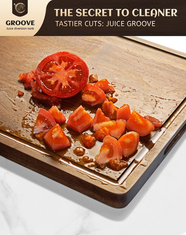 Misawce charcuterie board in natural wood makes an elegant centerpiece