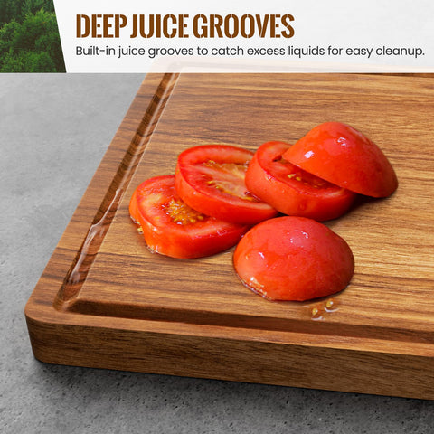 Misawce X-Large Acacia Cutting Board perfect for bread prep and serving