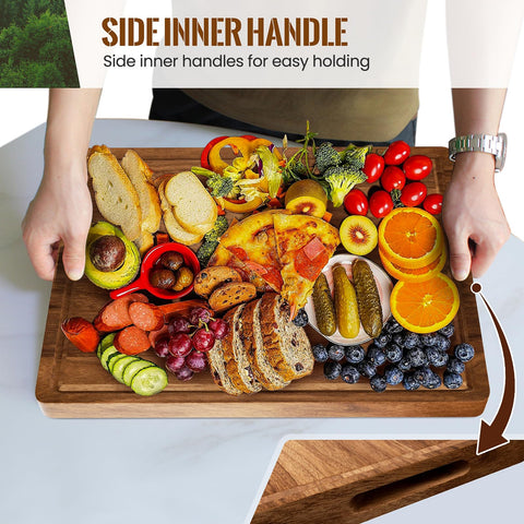 Misawce X-Large Acacia Cutting Board gift-ready packaging and premium look