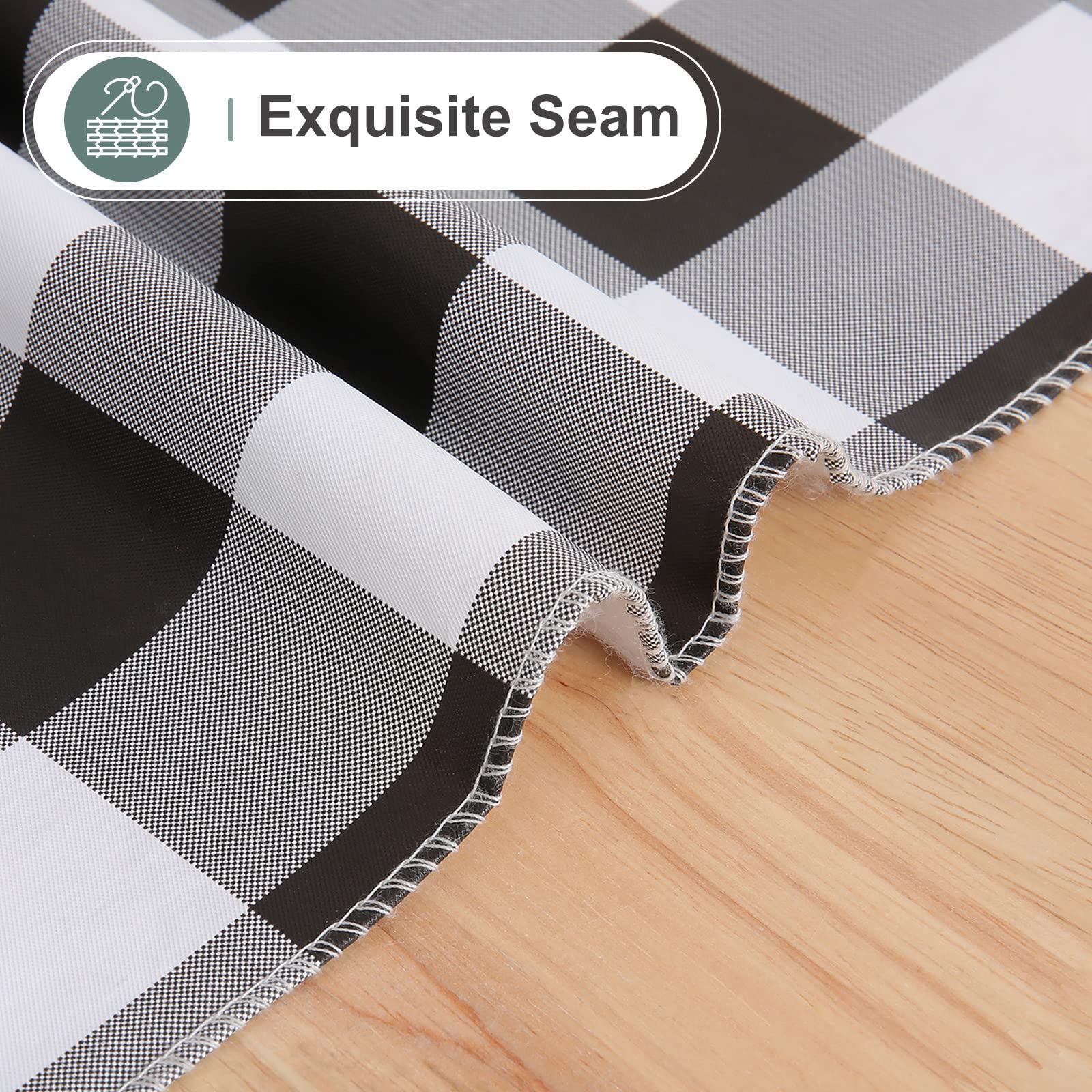 Misaya 54x54 square tablecloth fits standard tables and cleans easily