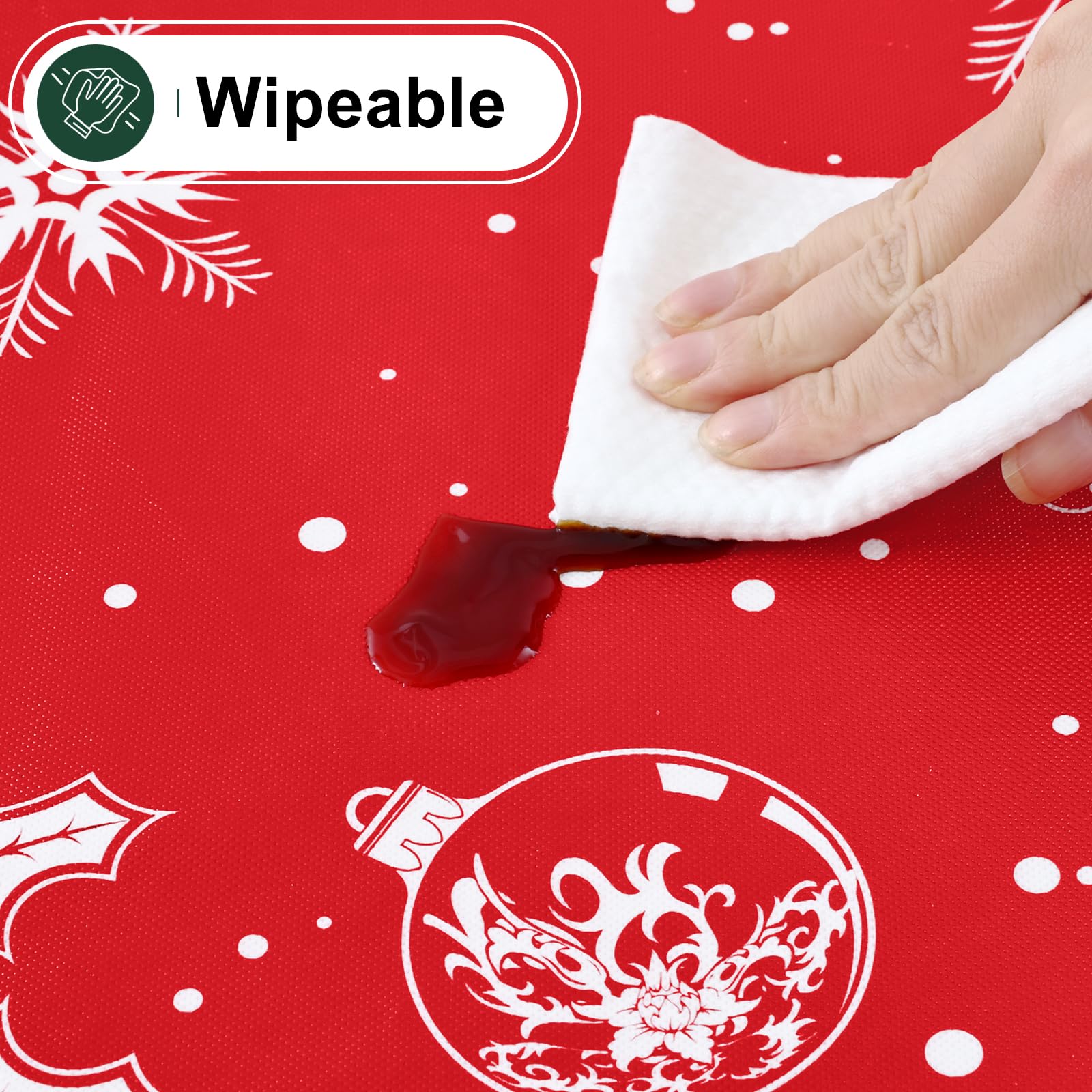 misaya Christmas party Bells tablecloth adds festive charm to holidays.