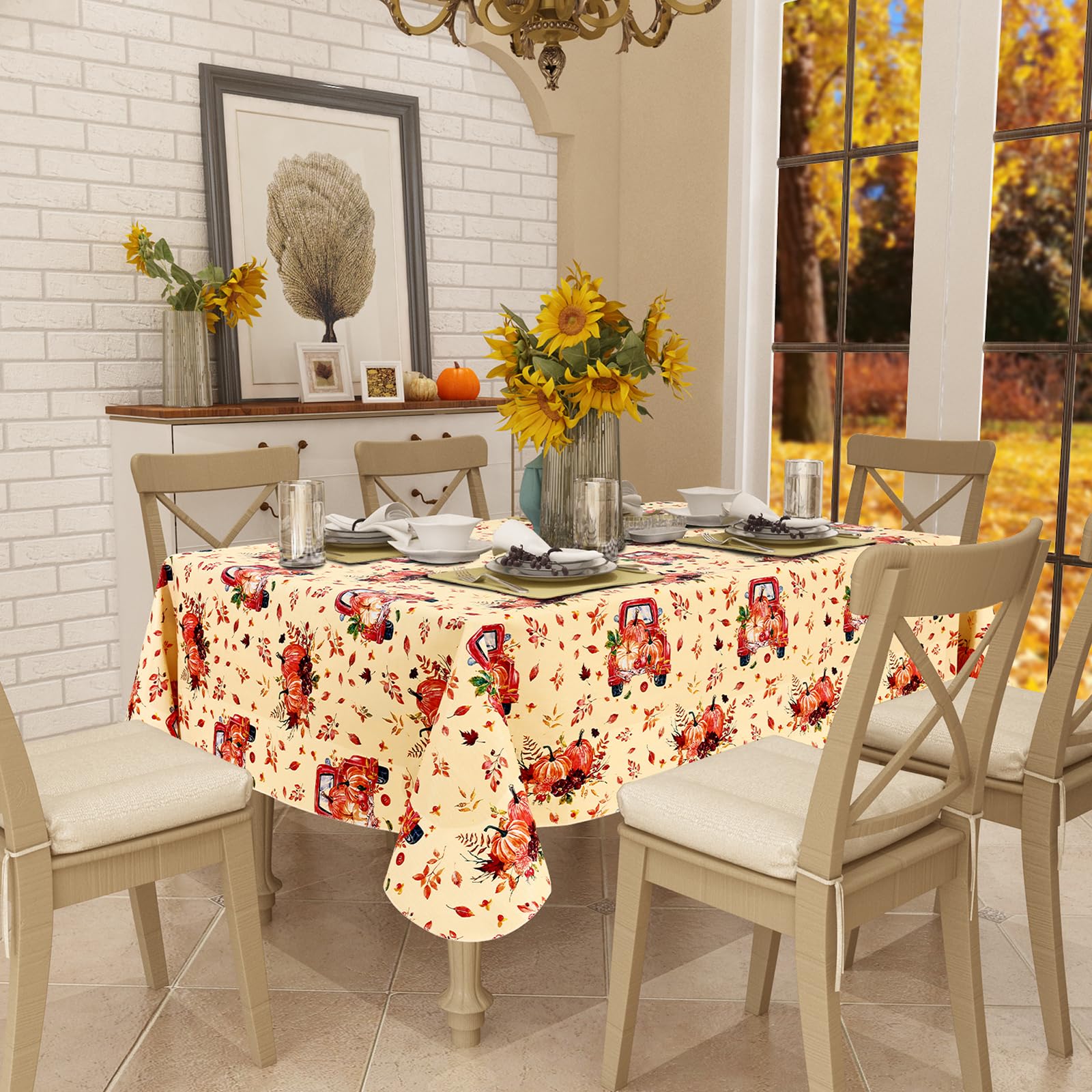 Misaya easy wipe-clean tablecloth keeps surfaces tidy after meals