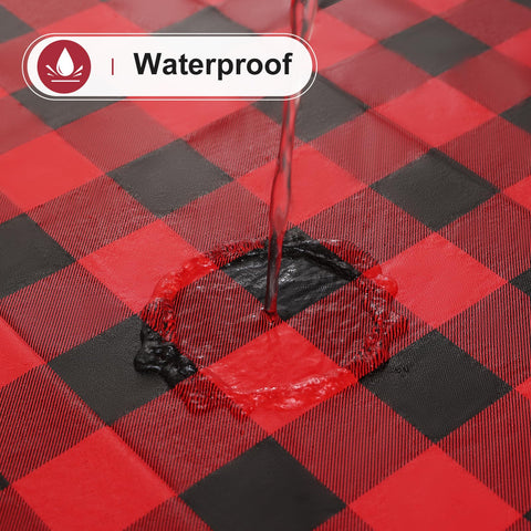 Misaya flannel-backed tablecloth with soft back for added comfort and anti-slip grip.