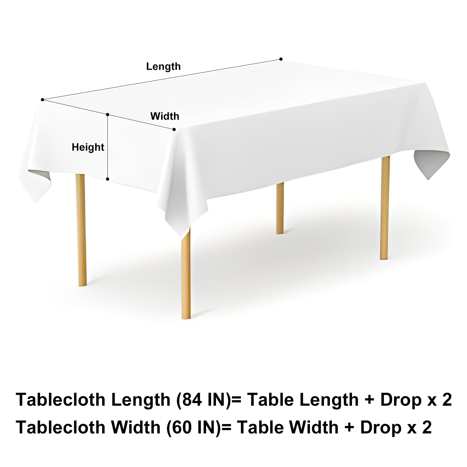 misaya 60x84 inch tablecloth fits standard tables for everyday meals