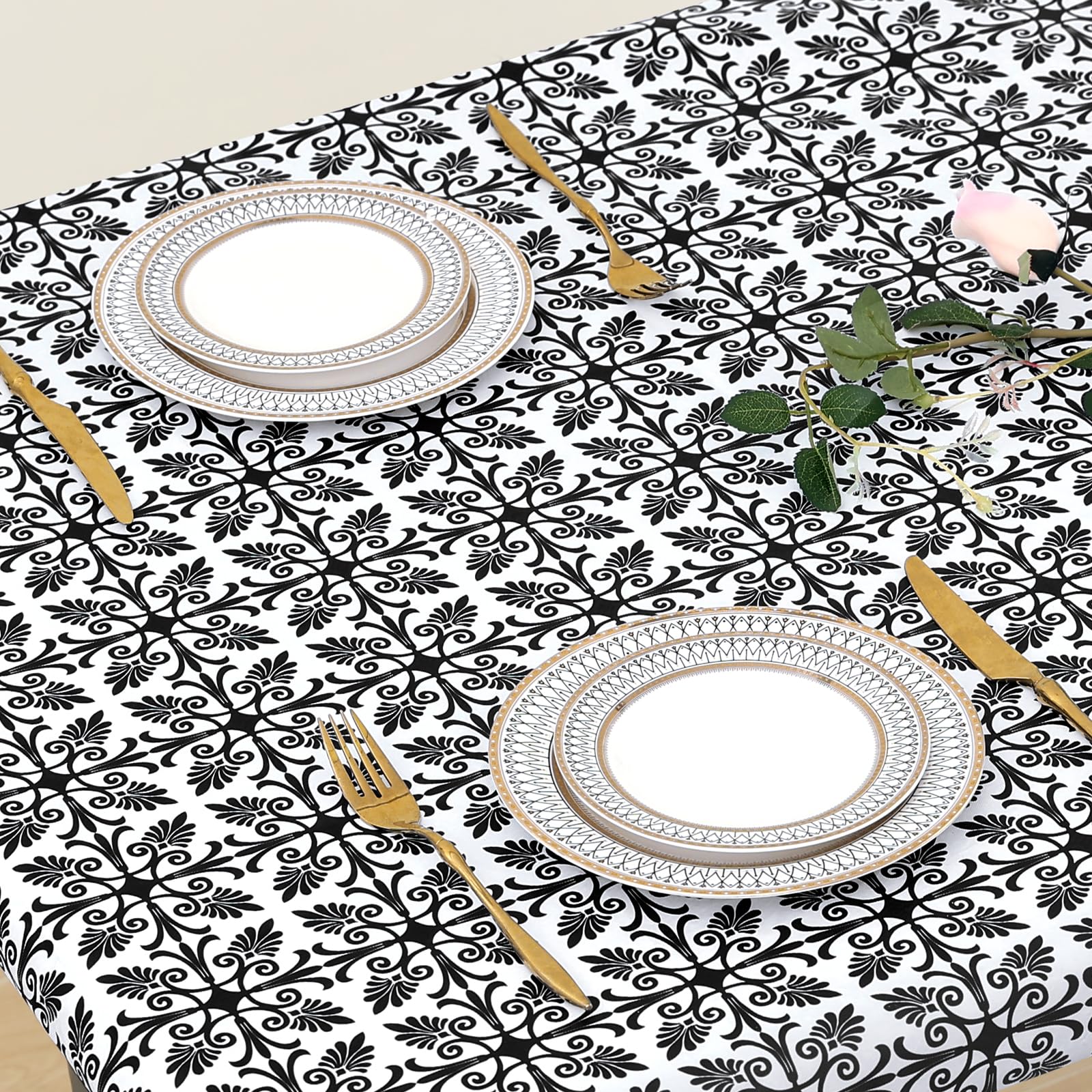 misaya square tablecloth black finish hides minor stains