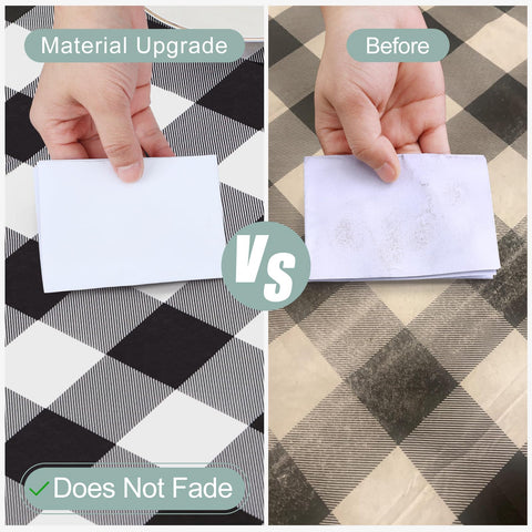 Misaya sturdy vinyl and flannel tablecloth stays durable through daily use